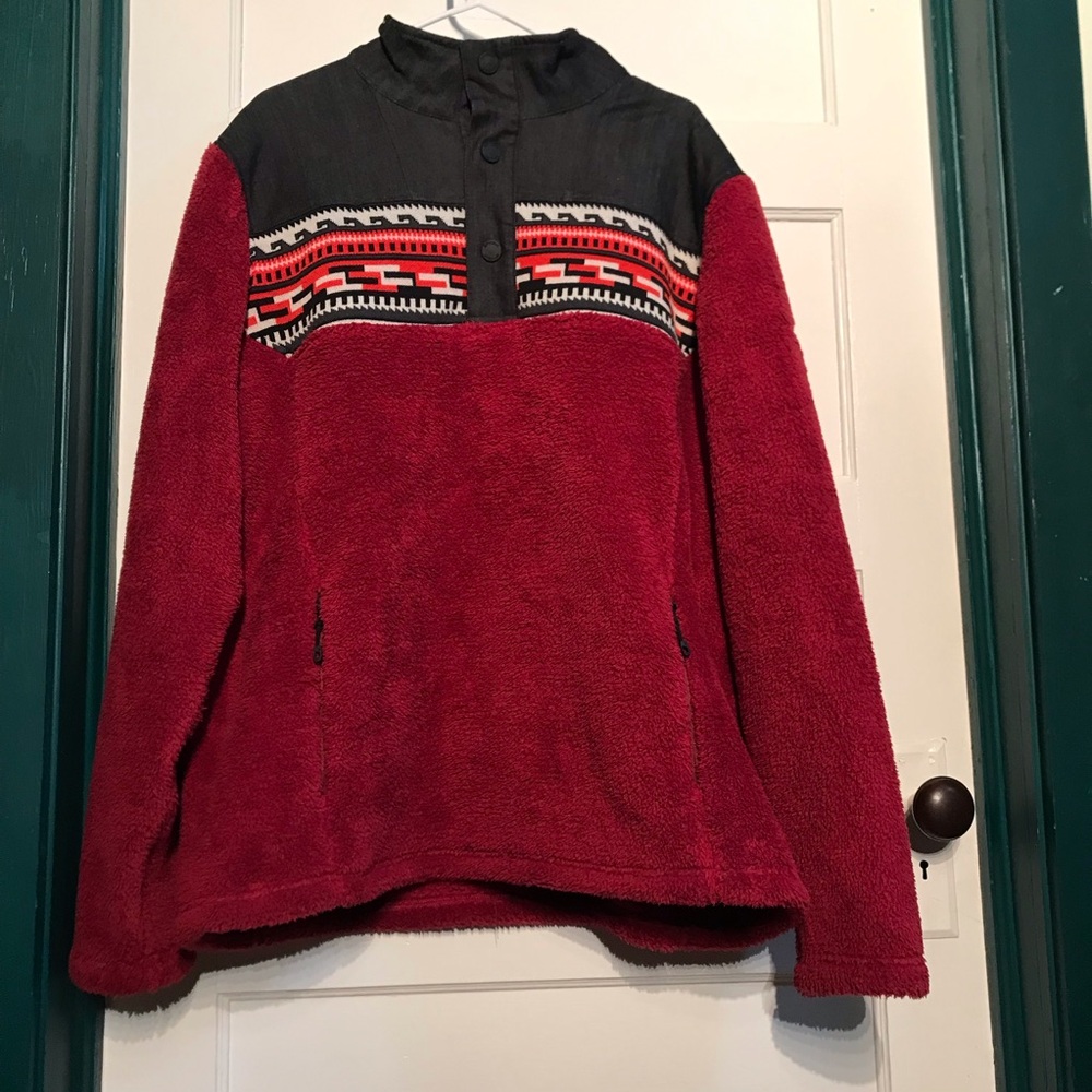 Spyder Wyre Wool-Blend 2XL Fleece Pullover with Aztec Print
